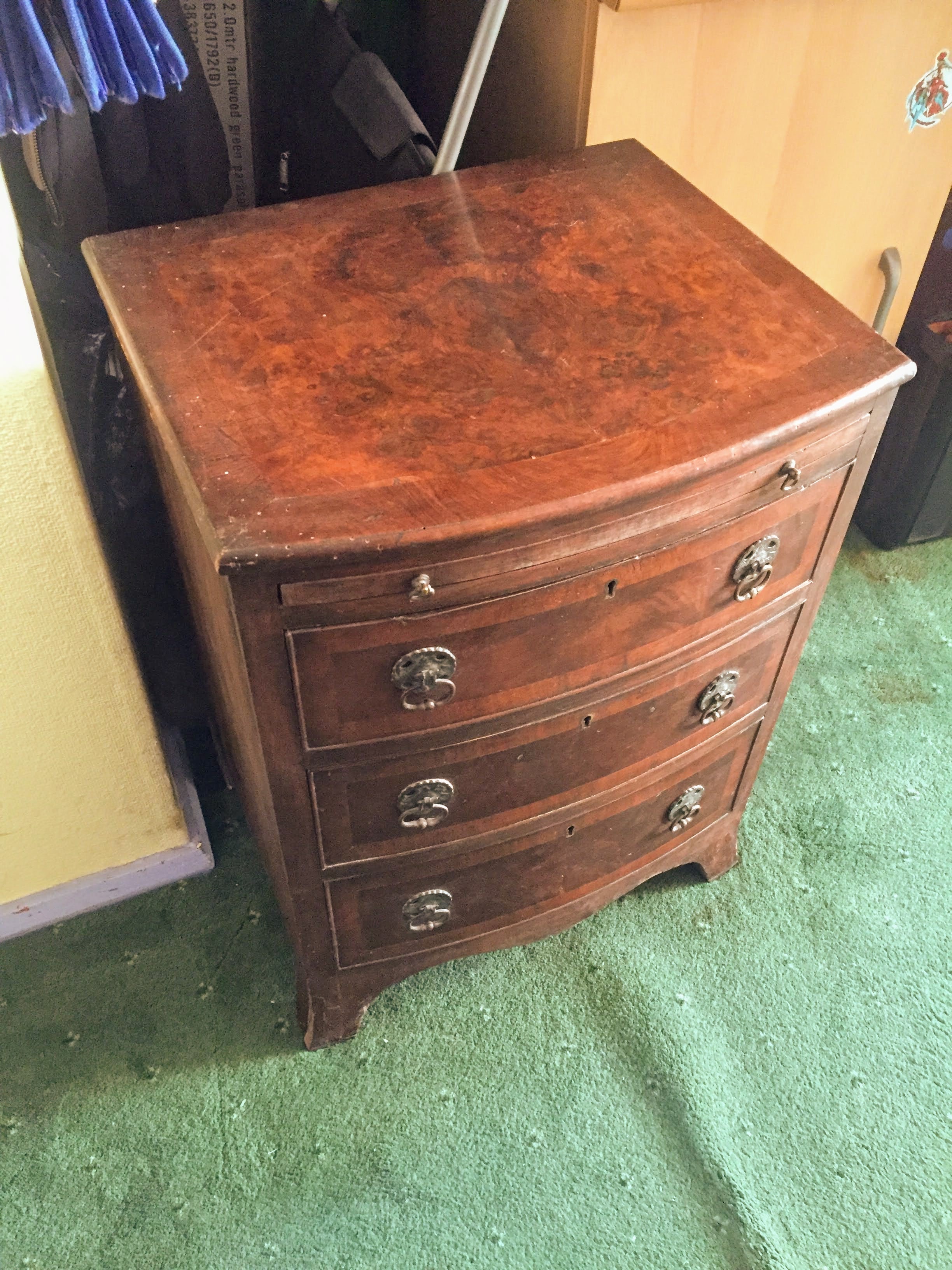 Antique wooden dresser four drawers — furniture restoration
